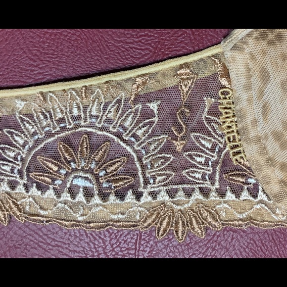 Chantelle Paris Africa Demi Bra Snakeskin Lace 34A - Picture 3 of 9